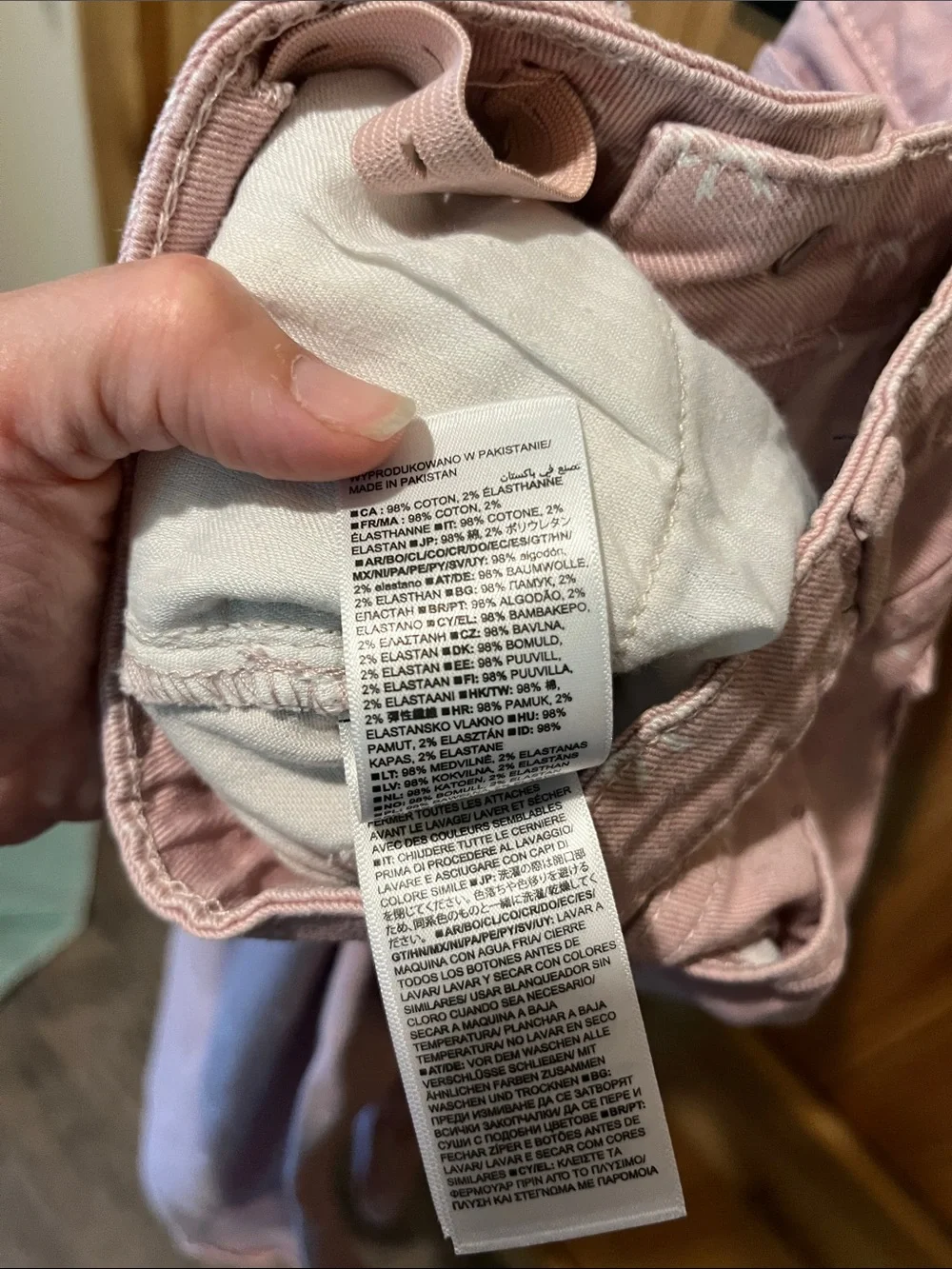 GAP Light Pink Cropped Jeans with Bows